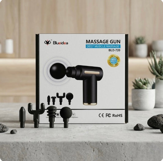 Blueidea Professional Massage Gun With 4 Replaceable Heads