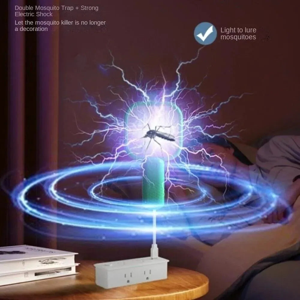 2-in-1 Mosquito Killer Racquet & Night Lamp (Random Colors)
